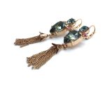 Mariana Earrings Indian Sapphire Pear Shape Drop Crystal Swarovski Crystal Madagascar Africa Coll. - Image 2