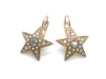 Mariana Earrings Shimmering Star Shape Beaded Swarovski Crystals  Aurora Odyssey Coll. - Image 2