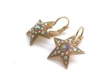 Mariana Earrings Shimmering Star Shape Beaded Swarovski Crystals  Aurora Odyssey Coll.