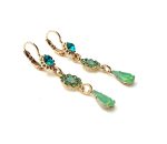 Earrings By Mariana Woman Timeless Peridot and Chrysolite Opal Swarovski Crystals - Image 4