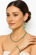 Earrings By Mariana Woman Timeless Peridot and Chrysolite Opal Swarovski Crystals - Image 2