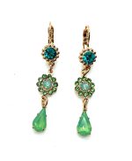 Earrings By Mariana Woman Timeless Peridot and Chrysolite Opal Swarovski Crystals