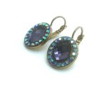 Mariana Earrings Simply Elegant Faceted Amethyst Crystal Swarovski My Treasures Coll. - Image 2