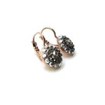 Earrings By Mariana My Treasures Coll. Simply Elegant Black Austrian Crystals - Rose Gold - Image 3