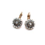 Earrings By Mariana My Treasures Coll. Simply Elegant Black Austrian Crystals - Rose Gold - Image 2