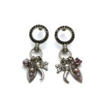 Mariana Earrings Exquisite Charms & Lavender Crystal Swarovski Venetian Night Dancing the Night Away Coll.