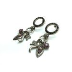 Mariana Earrings Exquisite Charms & Lavender Crystal Swarovski Venetian Night Dancing the Night Away Coll. - Image 3