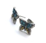 Mariana Earrings Butterfly Shape Lt. Sapphire & Yellow Crystal Swarovski My Treasures Coll. - Image 2