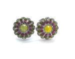 Mariana Earrings Colorful Flower Shape Crystal Swarovski Cuba Caribbean Life Coll.