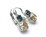 Mariana Earrings Glitzy Round Drop Montana & Golden Shadow Austrian Crystals My Treasures Coll. - Image 3