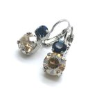 Mariana Earrings Glitzy Round Drop Montana & Golden Shadow Austrian Crystals My Treasures Coll. - Image 2