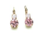Earrings By Mariana Woman Beautiful Lt. Rose and White Opal Swarovski Crystals - Image 3