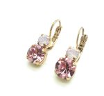 Earrings By Mariana Woman Beautiful Lt. Rose and White Opal Swarovski Crystals