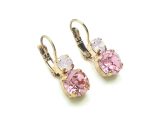 Earrings By Mariana Woman Beautiful Lt. Rose and White Opal Swarovski Crystals - Image 2