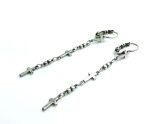 Earrings By Mariana My Treasures Coll. Dangling Two Tier Strand Silver Plated