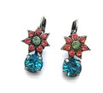 Mariana Earrings Colorful Flower Shape Crystal Swarovski Tranquility Sweet Summer Coll.