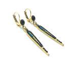 Earrings By Mariana My Treasures Coll. Fashionable Dangling Jet Black Swarovski Crystals - Image 3