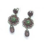 Mariana Earrings Finely Detailed Dangling Crystal Swarovski Cuba Caribbean Life Coll.