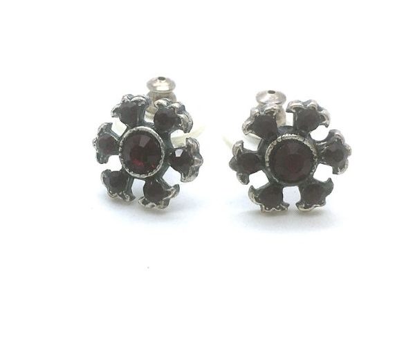 Mariana Earrings Floral Siam Austrian Crystals My Treasures Coll.