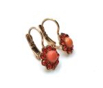 Mariana Earrings Floral Red & Coral Crystal Swarovski Flame Ambrosia Coll. - Image 3