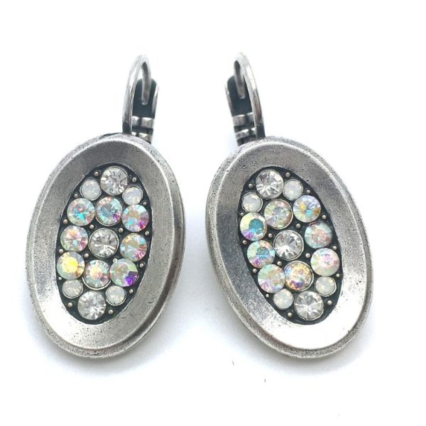 Earrings By Mariana On A Clear Day Sweet Summer Coll. Elegant Oval Detailed Austrian Crystals
