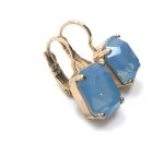 Mariana Earrings Rectangular Blue Opal Austrian Crystals My Treasures Coll. - Image 3