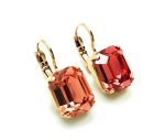 Mariana Earrings Glamorous Rectangular Apricot Crystal Swarovski My Treasures Coll. - Image 2