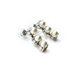 Earrings By Mariana Lovely Triple Tier Cream Pearl Swarovski Crystals - Image 3