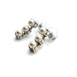 Earrings By Mariana Lovely Triple Tier Cream Pearl Swarovski Crystals - Image 2