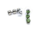 Mariana Earrings Triple Tier Strand Peridot Crystal Swarovski My Treasures Coll. - Image 3