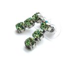Mariana Earrings Triple Tier Strand Peridot Crystal Swarovski My Treasures Coll. - Image 2