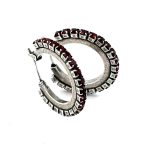 Earrings By Mariana Woman Charming Hoop Siam Swarovski Crystals - Image 4