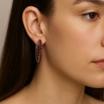 Earrings By Mariana Woman Charming Hoop Siam Swarovski Crystals - Image 3