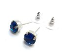 Earrings By Mariana Woman Studs Timeless Round Capri Blue Swarovski Crystals - Image 2