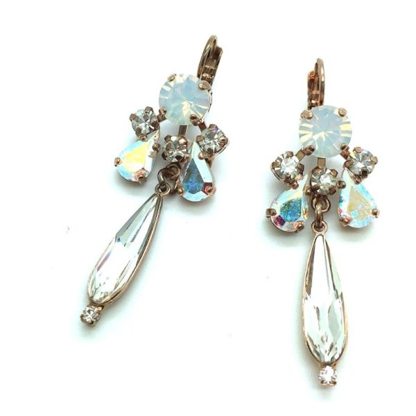 Mariana Earrings Glitzy Chandelier Clear Crystal Swarovski On A Clear Day Sweet Summer Coll.