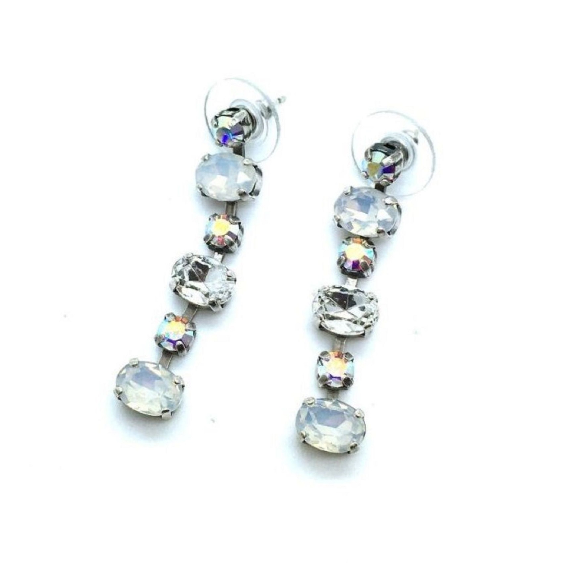 E-1508-3-001-SP2 (2) Mariana Earrings Dangling Clear Austrian Crystals On A Clear Day Sweet Summer Coll. - Image 1