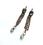 Mariana Earrings Sophisticated Dangling Jet Black Crystal Swarovski Black Velvet Songbook Coll. - Image 2