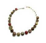 Necklace By Mariana Marrakech Coll. Classic  Epidote, Tiger Eye and Ckine Agate Minerals - Image 2