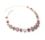 Mariana Necklace Flower Shape Pink & Lavender Austrian Crystals "Pretty In Pink" Coll. - Image 3