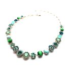 Mariana Necklace Turquoise,Green Quartz & Swarovski Crystals Congo Africa Coll.
