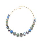 Necklace By Mariana Woman Perfect Light Blue and Opaque Swarovski Crystals - Image 3