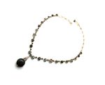 Mariana Necklace Round Black Pendant & Flowers Swarovski Crystals Checkmate Cocktail Hour Coll. - Image 2