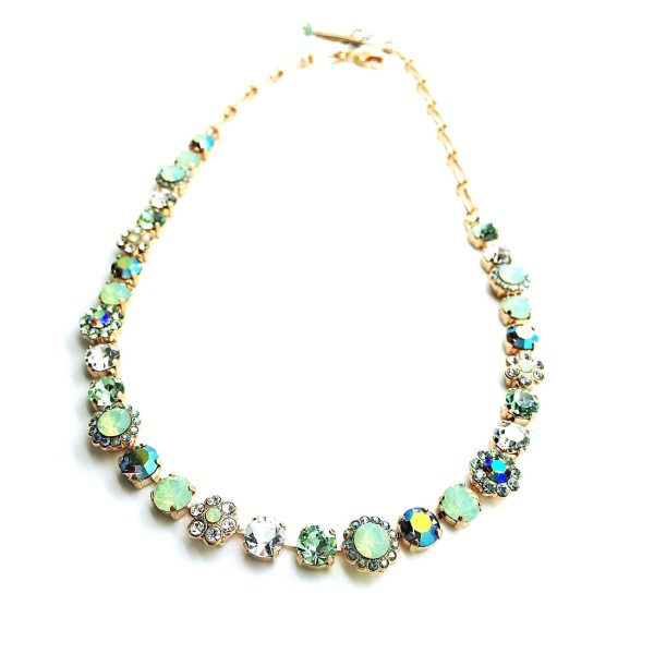 Mariana Necklace Green & Peridot Swarovski Crystals Zambezi Africa Coll.