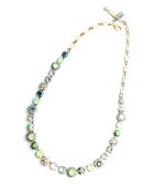 Mariana Necklace Green & Peridot Swarovski Crystals Zambezi Africa Coll. - Image 2
