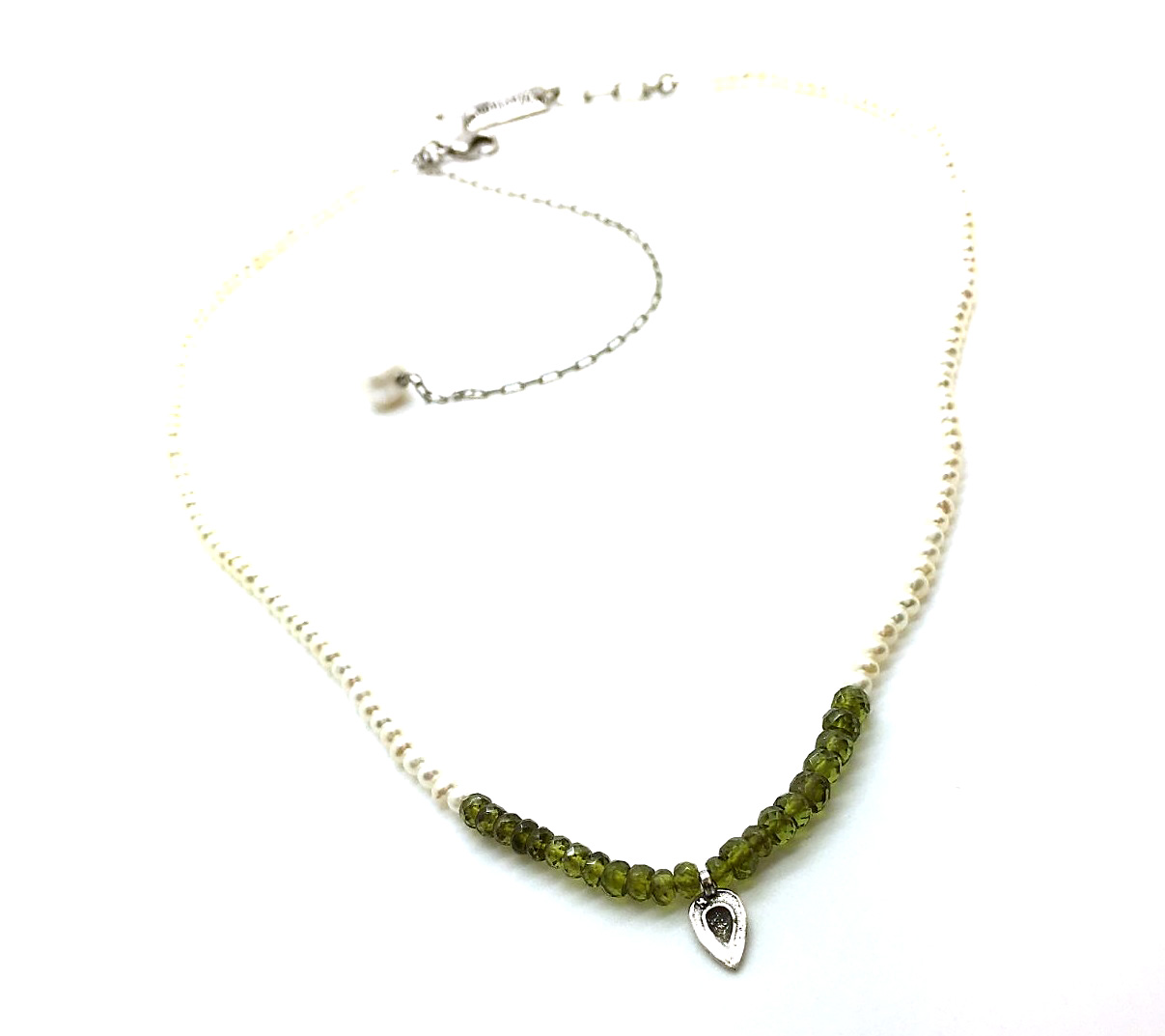 N-3803-M48M49-SP (1) Mariana Necklace Lovely Pearl & Peridot Minerals My Treasures Collection - Image 1