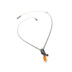 Necklace Pendant By Mariana Woman Sapphire and Topaz Swarovski Crystals - Image 3