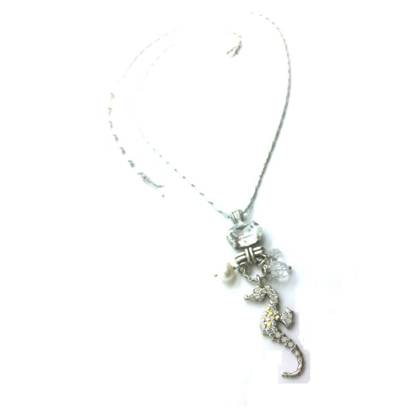 Mariana Necklace Lovely Pendant with Seahorse Shape Crystal Swarovski On A Clear Day Sweet Summer Coll.