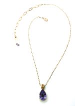 Mariana Necklace Purple Oval Flower Shape Swarovski Crystals Bohemian Rhapsody Songbook Coll. - Image 3