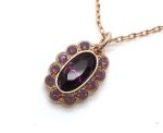 Mariana Necklace Purple Oval Flower Shape Swarovski Crystals Bohemian Rhapsody Songbook Coll. - Image 2