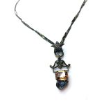 Mariana Necklace Pendant Elegant Blue & Topaz Star Swarovski Crystals My Treasures Coll. - Image 3